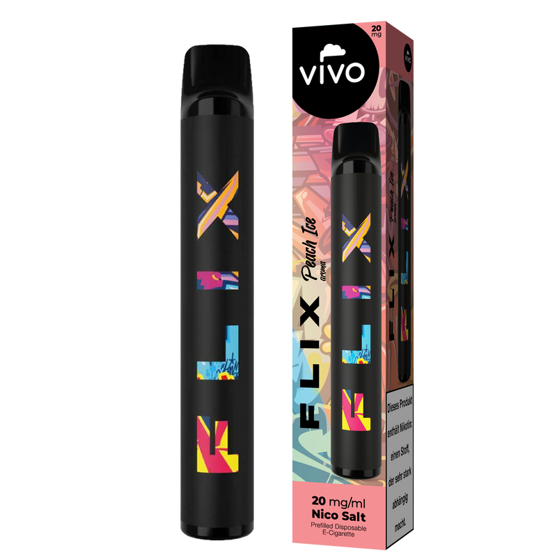 VIVO FLIX 700 Einweg E-Zigarette Peach Ice 20mg/ml ca. 700 Züge Frontansicht World of Smoke