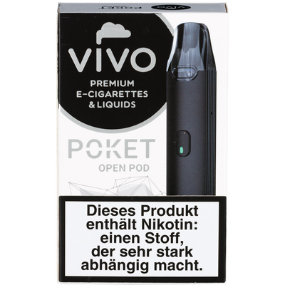 VIVO Poket Open Pod schwarz Detailansicht World of Smoke
