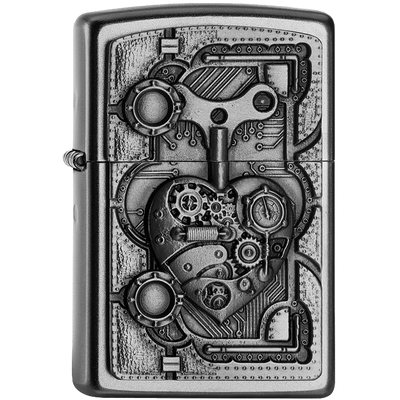 Zippo 2005032 Steam Punk Heart Frontansicht World of Smoke