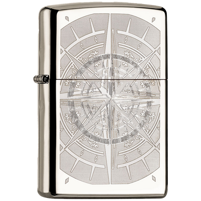 Zippo 60001008 Kompass Frontansicht World of Smoke