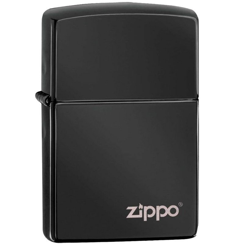 Zippo 60001246 Ebony Logo Frontansicht World of Smoke