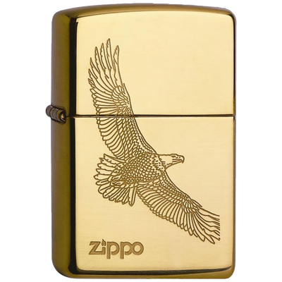 Zippo 60001332 Eagle brass  Frontansicht World of Smoke