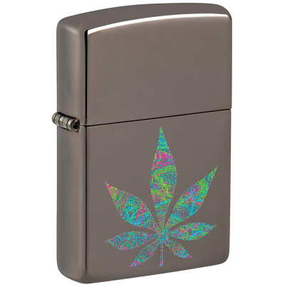 Zippo 60006548 Funky Cannabis Design Frontansicht World of Smoke