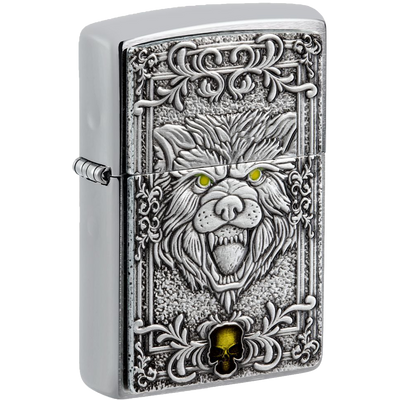 Zippo 60006751 200 Wolf Emblem Design Frontansicht World of Smoke