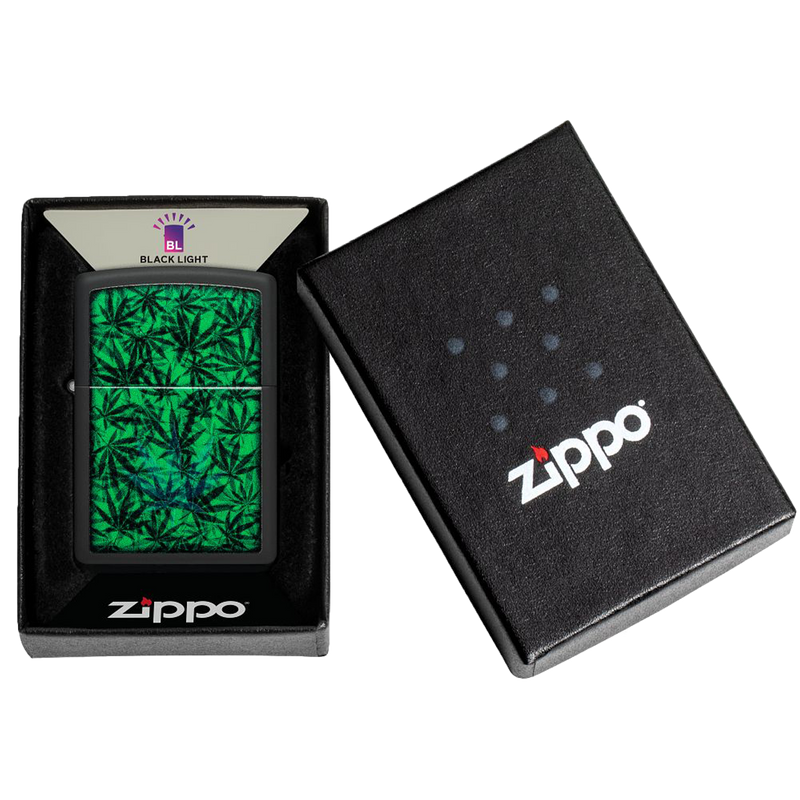 Zippo 60006781 218 Cannabis Design Frontansicht World of Smoke