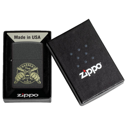 Zippo 60006827 236 Barber Shop Design Frontansicht World of Smoke