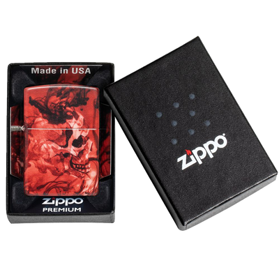 Zippo 60006837 49352 Spooky Skulls Design Frontansicht World of Smoke