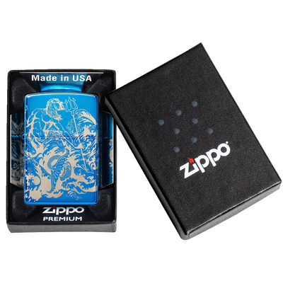 Zippo 60006844 20446 Atlantis Design Frontansicht World of Smoke