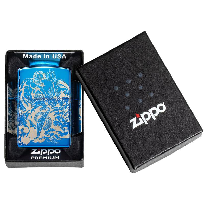 Zippo 60006844 20446 Atlantis Design Frontansicht World of Smoke