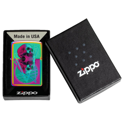 Zippo 60006889 151 Skull Mirrored Frontansicht World of Smoke