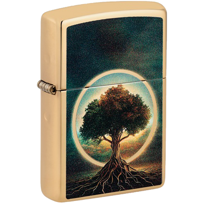 Zippo 60006998 Sacred Tree of Life Design Frontansicht World of Smoke