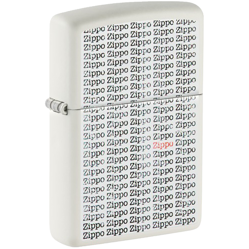 Zippo 60007004 mattweiss 214 Zippo Design Frontansicht World of Smoke