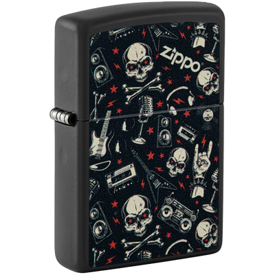 Zippo 60007008 218 Grunt Pattern with Skulls Frontansicht World of Smoke