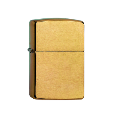 Zippo 60001165 Brass brushed Frontansicht World of Smoke