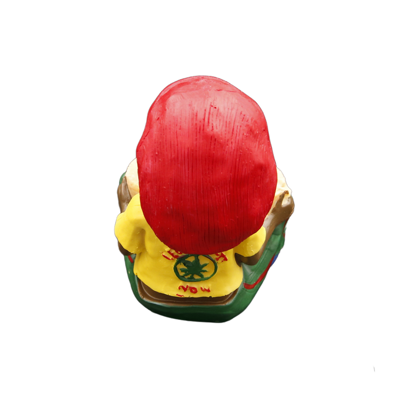 Aschenbecher Rasta Aschenbecher sitzend, H:12cm, Durchmesser 7,6cm Rückansicht World of Smoke