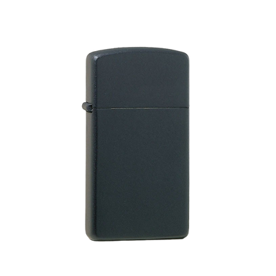 Feuerzeug Zippo 60000227 Blackmatte Slim Frontansicht World of Smoke