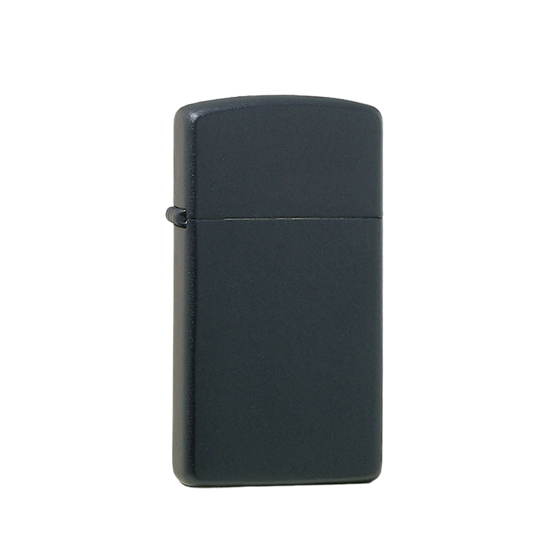 Feuerzeug Zippo 60000227 Blackmatte Slim Frontansicht World of Smoke