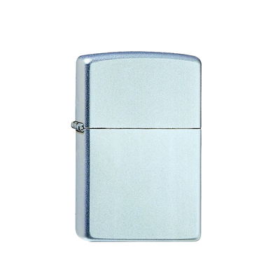 Feuerzeug Zippo 60000806 Satin Chrome Frontansicht World of Smoke