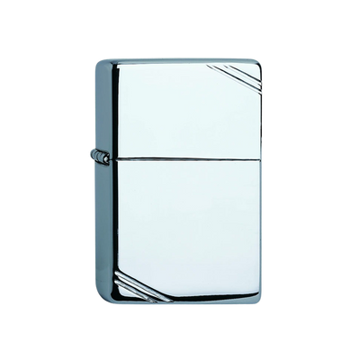 Feuerzeug Zippo 60000809 chrom po Vinta. Frontansicht World of Smoke