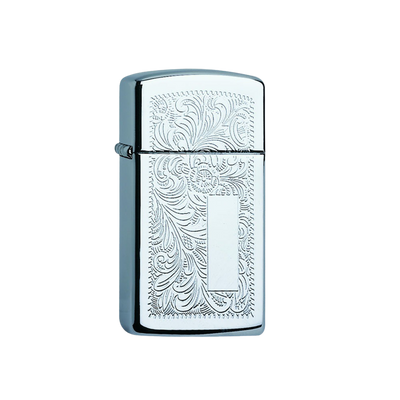 Feuerzeug Zippo 60000811 Venetian chr. Slim Frontansicht World of Smoke