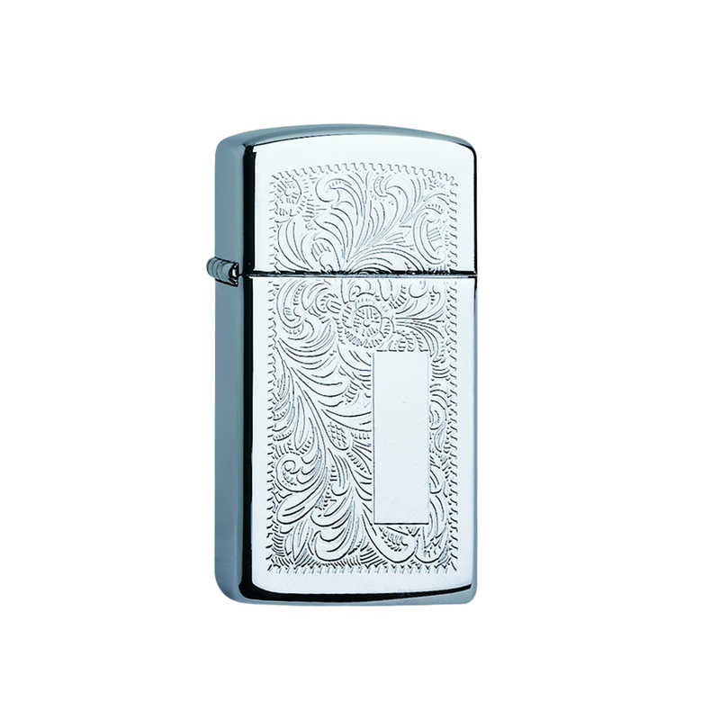 Feuerzeug Zippo 60000811 Venetian chr. Slim Frontansicht World of Smoke