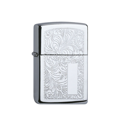 Feuerzeug Zippo 60000813 Venetian chrome Frontansicht World of Smoke