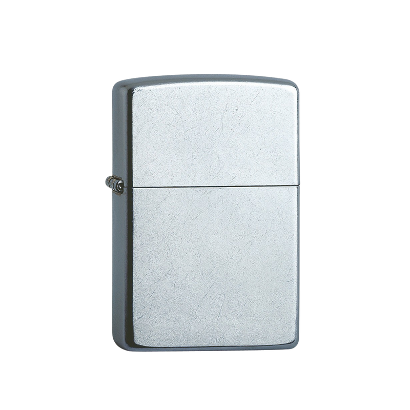 Feuerzeug Zippo 60001162 Street Chrom Frontansicht World of Smoke