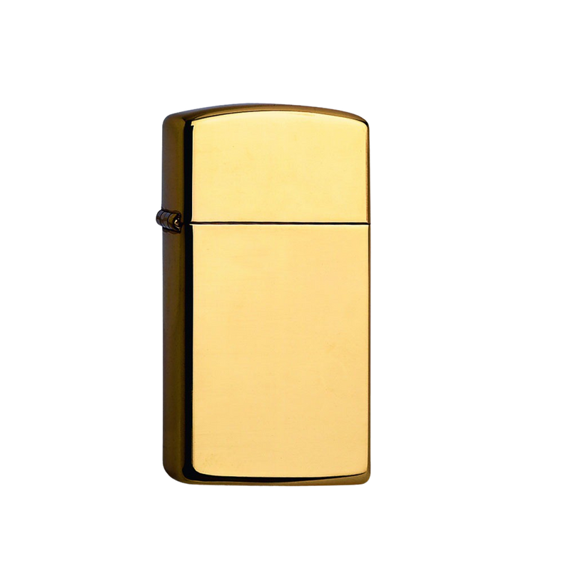 Feuerzeug Zippo 60001177 Brasshi. pol. Slim Frontansicht World of Smoke