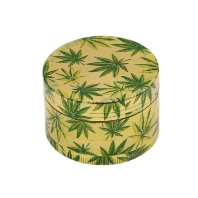 Headshop Dreamliner Grinder 4tlg, Ø50 mm, Hanfblatt Frontansicht World of Smoke