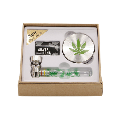 Headshop Dreamliner Set Pfeife, Grinder, Siebe, 9,5cm Frontansicht World of Smoke