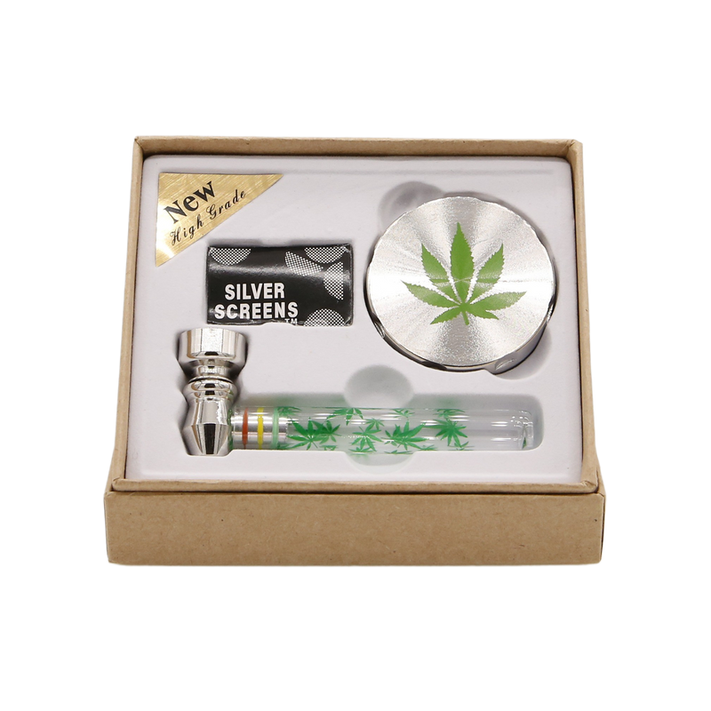 Headshop Dreamliner Set Pfeife, Grinder, Siebe, 9,5cm Frontansicht World of Smoke