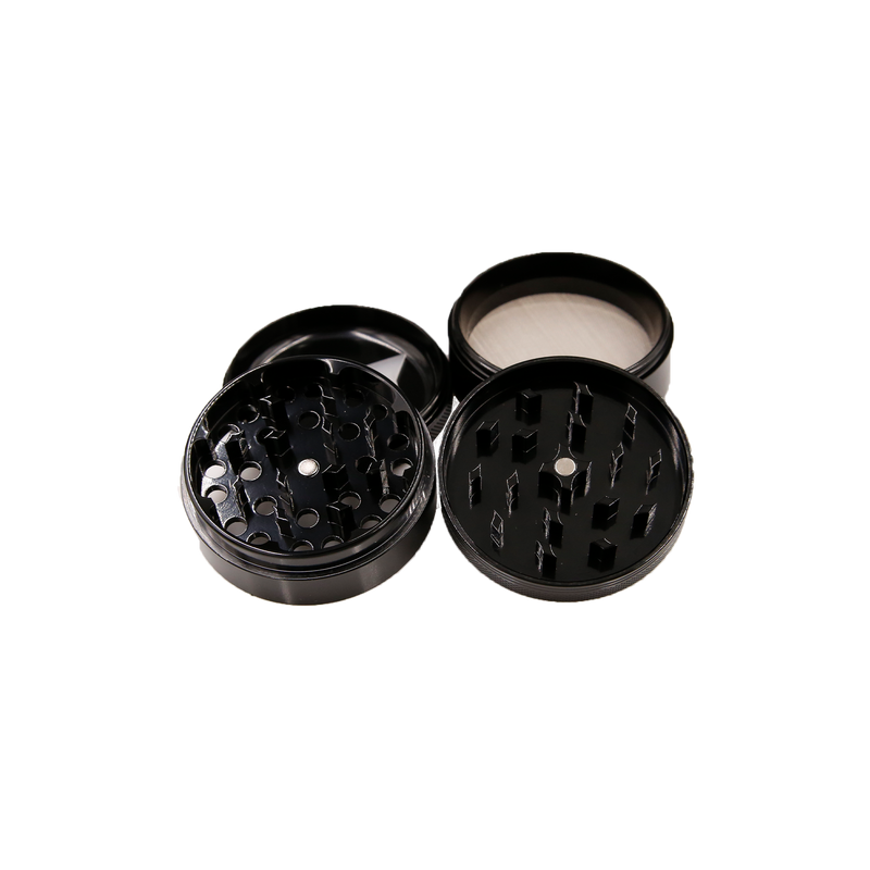 Headshop Super Heroes Grinder 63mm 4tlg Schwarz, Ceramic plated Innenansicht World of Smoke