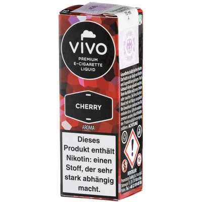Vivo Liquid Cherry 12mg 10ml Frontansicht World of Smoke