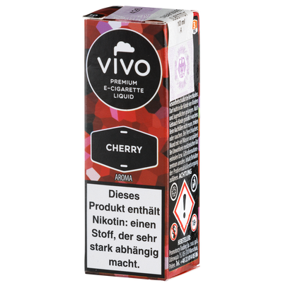 Vivo Liquid Cherry 3mg 10ml Frontansicht World of Smoke