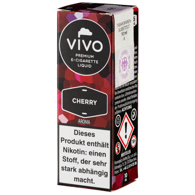 Vivo Liquid Cherry 6mg 10ml Frontansicht World of Smoke