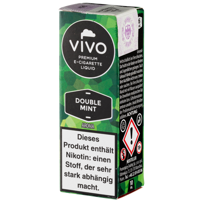 Vivo Liquid Double Mint 6mg 10ml Frontansicht World of Smoke