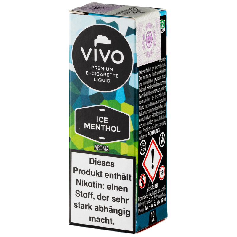 Vivo Liquid Ice Menthol 12mg 10ml Frontansicht World of Smoke