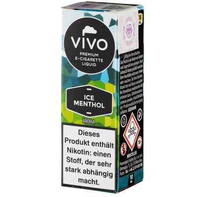 Vivo Liquid Ice Menthol 18mg 10ml Frontansicht World of Smoke