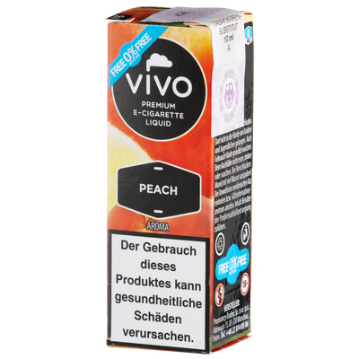 Vivo Liquid Peach nikotinfrei 10ml Frontansicht World of Smoke