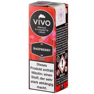 Vivo Liquid Raspberry 3mg 10ml Frontansicht World of Smoke