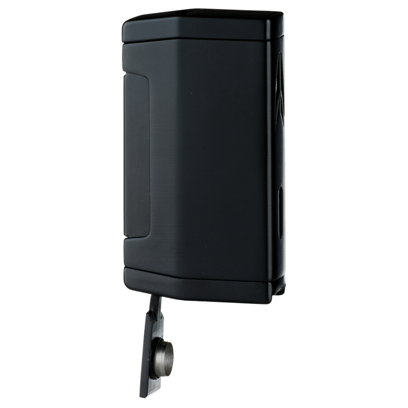 Winjet Premium Feuerzeug 2xJet schwarz mit Bohrer Detailansicht World of Smoke
