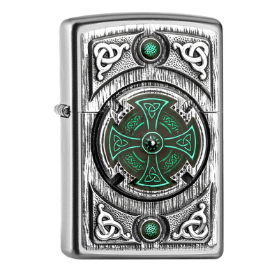 Zippo Feuerzeug 2005167 Celtic Freen Cro Frontansicht World of Smoke