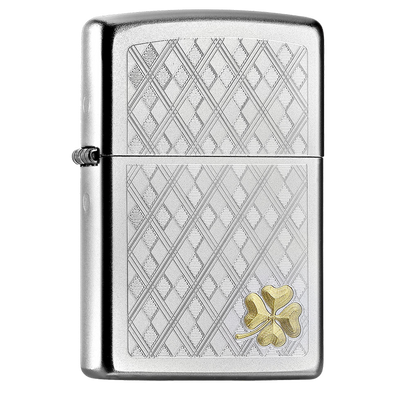 Zippo Feuerzeug 60000987 Satin Chrome Frontansicht World of Smoke